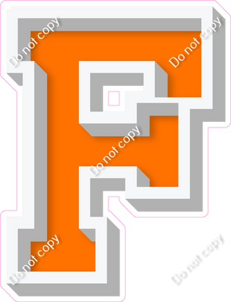 VA 18" Individuals - Flat Orange F