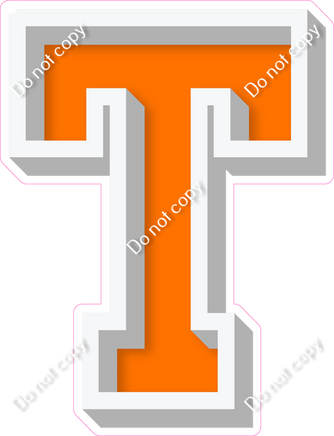 VA 18" Individuals - Flat Orange T
