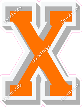 VA 18" Individuals - Flat Orange X