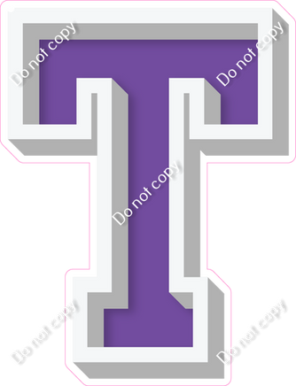 VA 18" Individuals - Flat Purple T