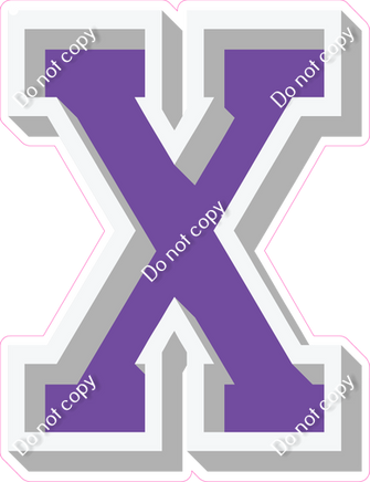 VA 18" Individuals - Flat Purple X