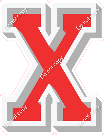 VA 18" Individuals - Flat Red X
