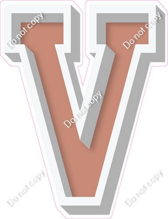 VA 18" Individuals - Flat Rose Gold V