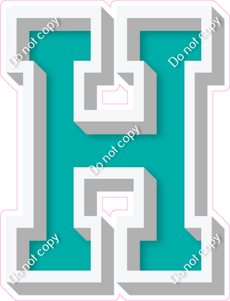 VA 18" Individuals - Flat Teal H