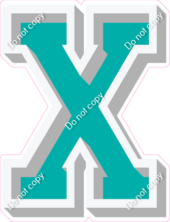 VA 18" Individuals - Flat Teal X