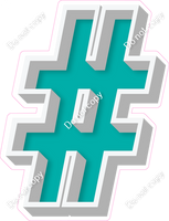 VA 18" Individuals - Flat Teal #