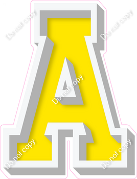 VA 18" Individuals - Flat Yellow A