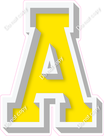 VA 18" Individuals - Flat Yellow A