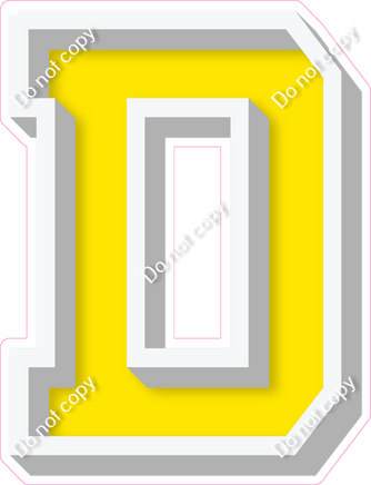 VA 18" Individuals - Flat Yellow D