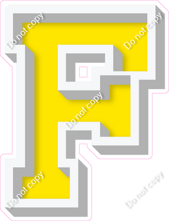 VA 18" Individuals - Flat Yellow F