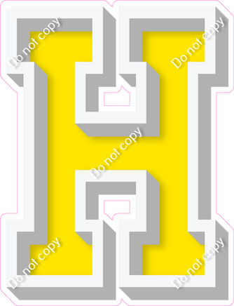 VA 18" Individuals - Flat Yellow H