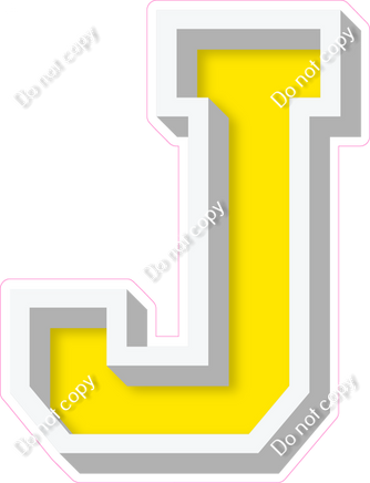VA 18" Individuals - Flat Yellow J