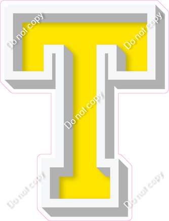 VA 18" Individuals - Flat Yellow T