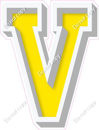 VA 18" Individuals - Flat Yellow V