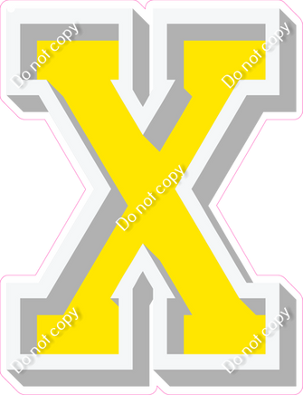 VA 18" Individuals - Flat Yellow X