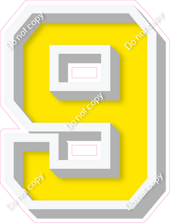 VA 18" Individuals - Flat Yellow 9