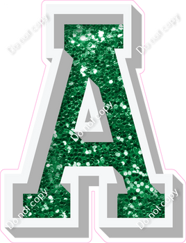 VA 18" Individuals - Green Sparkle A