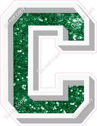 VA 18" Individuals - Green Sparkle C