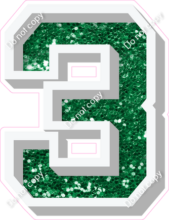 VA 18" Individuals - Green Sparkle 3