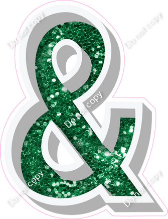 VA 18" Individuals - Green Sparkle &