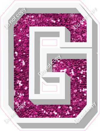 VA 18" Individuals - Hot Pink Sparkle G