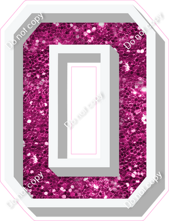 VA 18" Individuals - Hot Pink Sparkle O