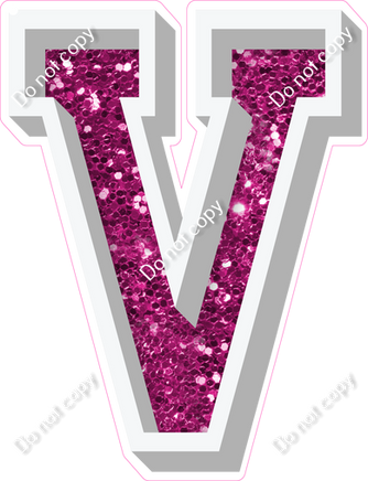 VA 18" Individuals - Hot Pink Sparkle V