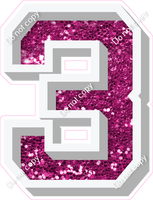 VA 18" Individuals - Hot Pink Sparkle 3