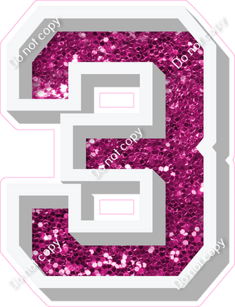 VA 18" Individuals - Hot Pink Sparkle 3