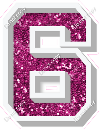 VA 18" Individuals - Hot Pink Sparkle 6