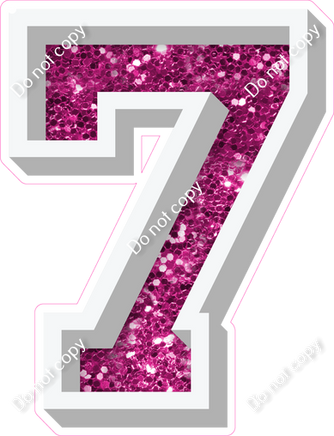 VA 18" Individuals - Hot Pink Sparkle 7