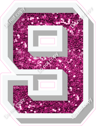 VA 18" Individuals - Hot Pink Sparkle 9