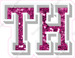 VA 18" Individuals - Hot Pink Sparkle TH