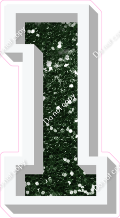 VA 18" Individuals - Hunter Green Sparkle 1