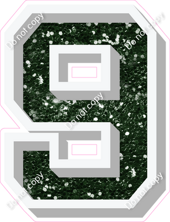 VA 18" Individuals - Hunter Green Sparkle 9