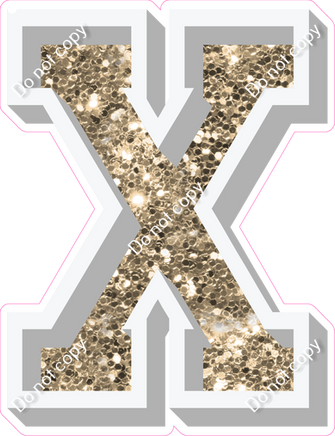 VA 18" Individuals - Khaki Sparkle X