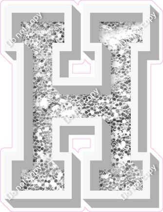 VA 18" Individuals - Light Silver Sparkle H