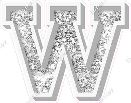 VA 18" Individuals - Light Silver Sparkle W