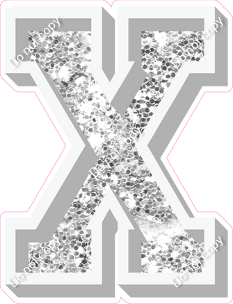 VA 18" Individuals - Light Silver Sparkle X