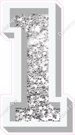 VA 18" Individuals - Light Silver Sparkle 1
