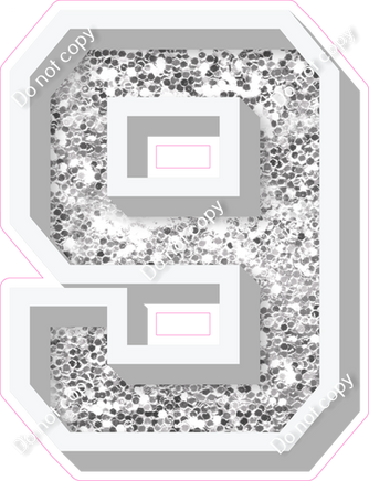 VA 18" Individuals - Light Silver Sparkle 9