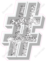 VA 18" Individuals - Light Silver Sparkle #