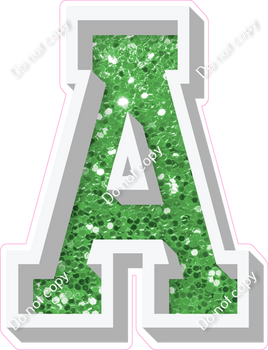 VA 18" Individuals - Lime Green Sparkle A