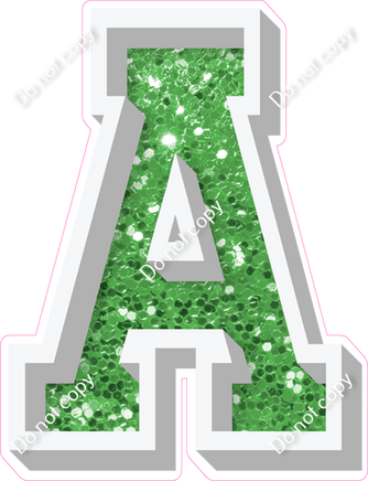 VA 18" Individuals - Lime Green Sparkle A
