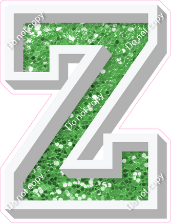 VA 18" Individuals - Lime Green Sparkle Z