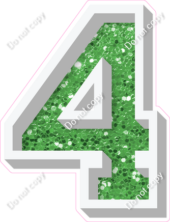 VA 18" Individuals - Lime Green Sparkle 4