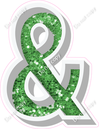 VA 18" Individuals - Lime Green Sparkle &