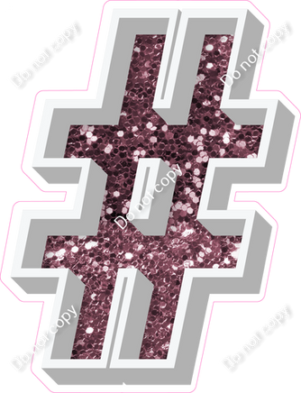 VA 18" Individuals - Mauve Sparkle #