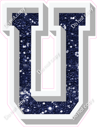 VA 18" Individuals - Navy Blue Sparkle U