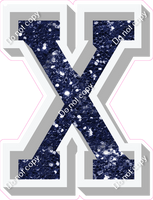 VA 18" Individuals - Navy Blue Sparkle X